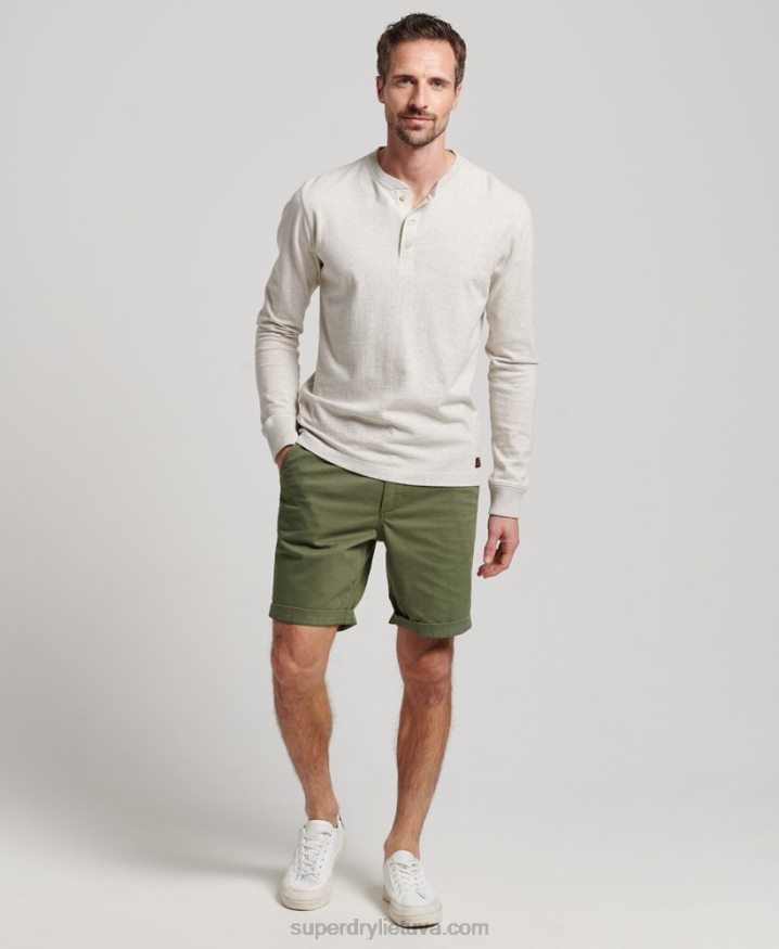 Superdry Officer Chino Shorts Khaki Men