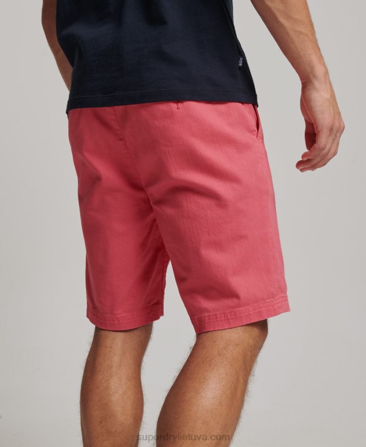 Superdry Officer Chino Shorts Pink Men