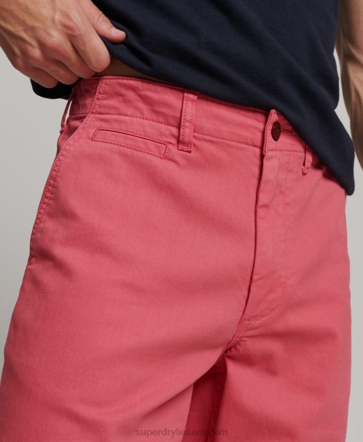 Superdry Officer Chino Shorts Pink Men