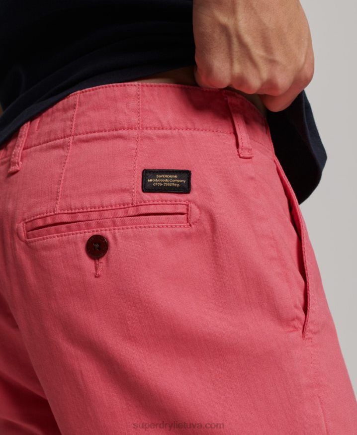 Superdry Officer Chino Shorts Pink Men