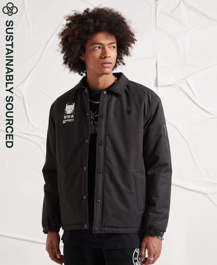 Superdry Opposition Coach Jacket Black Men