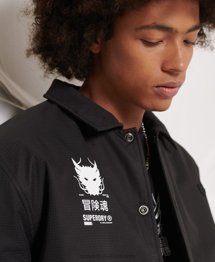 Superdry Opposition Coach Jacket Black Men