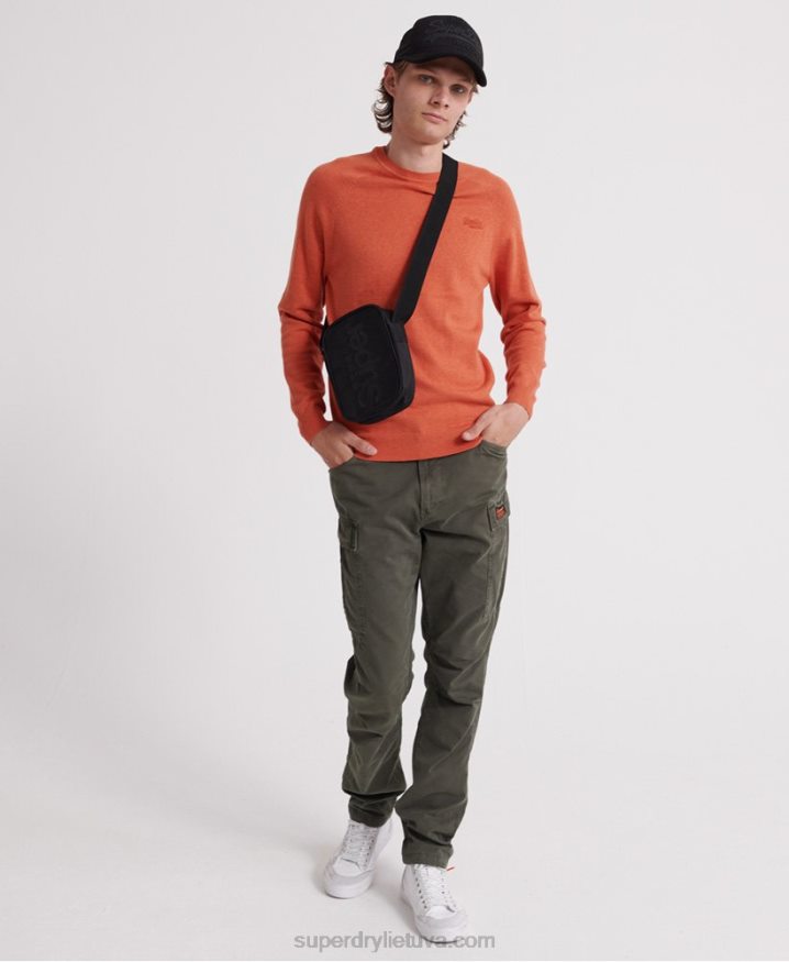 Superdry Orange Label Cotton Crew jumper Orange Men