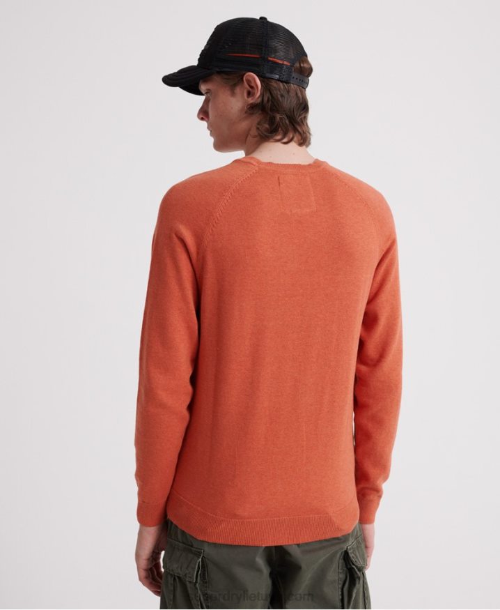 Superdry Orange Label Cotton Crew jumper Orange Men