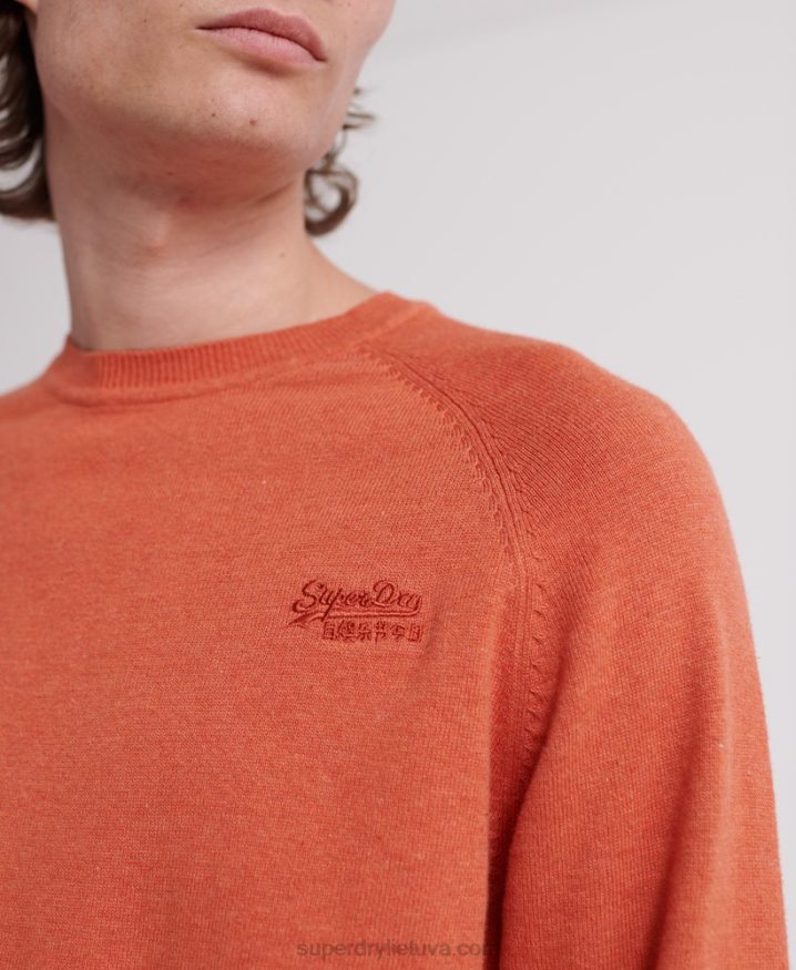 Superdry Orange Label Cotton Crew jumper Orange Men