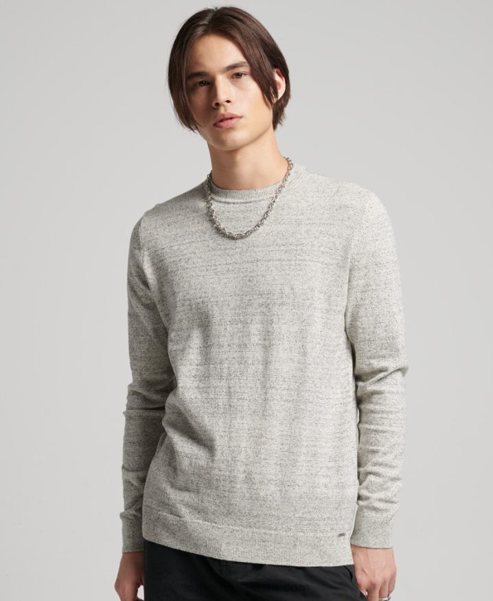 Superdry Orange Label Crew Jumper Light Grey Men