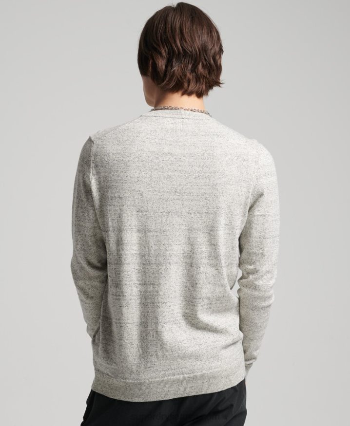 Superdry Orange Label Crew Jumper Light Grey Men