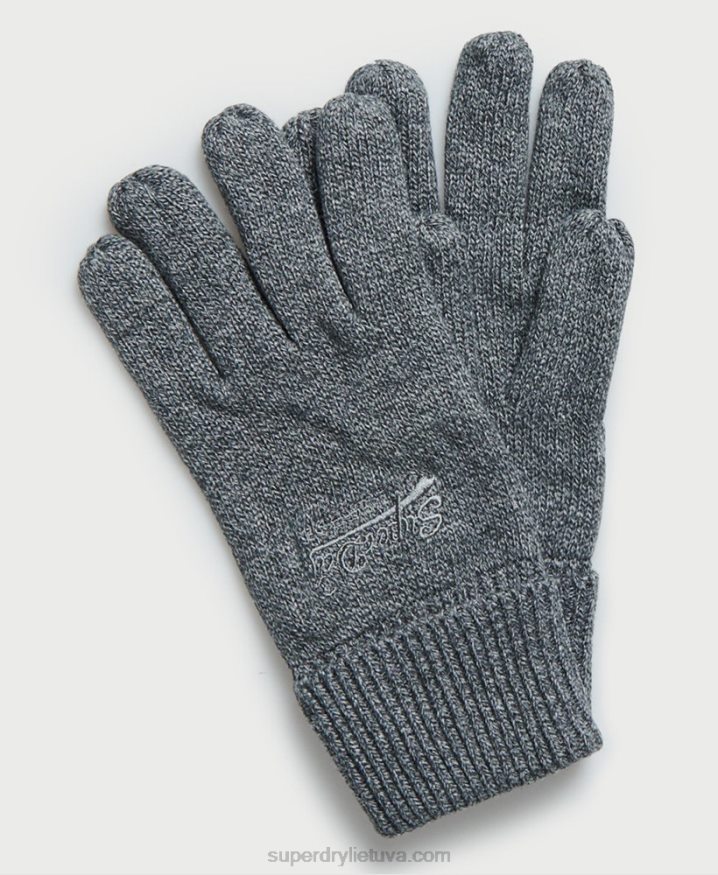 Superdry Orange Label Gloves Grey Men