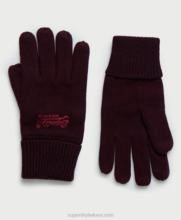 Superdry Orange Label Gloves Red Men