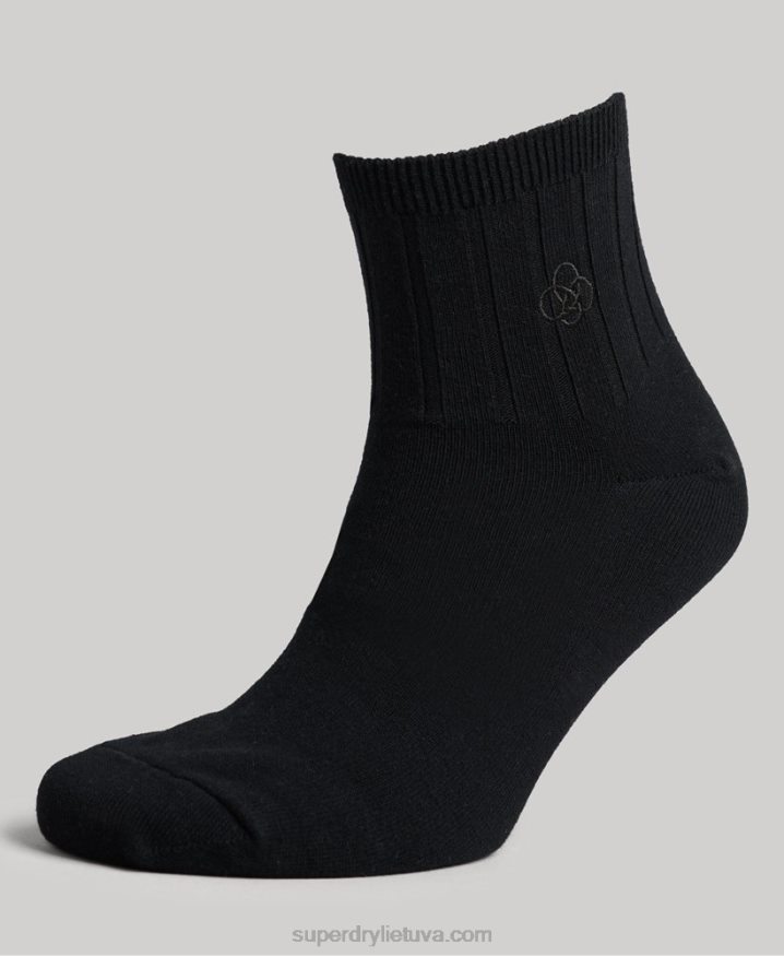 Superdry Organic Cotton Ankle Sock Pack Black Men