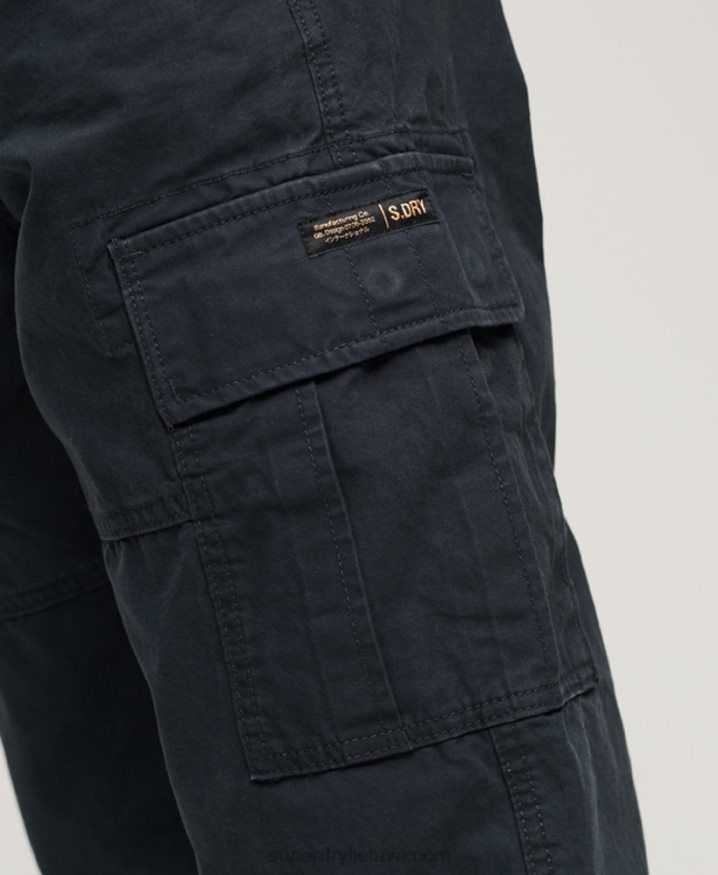 Superdry Organic Cotton Baggy Cargo Pants Navy Women