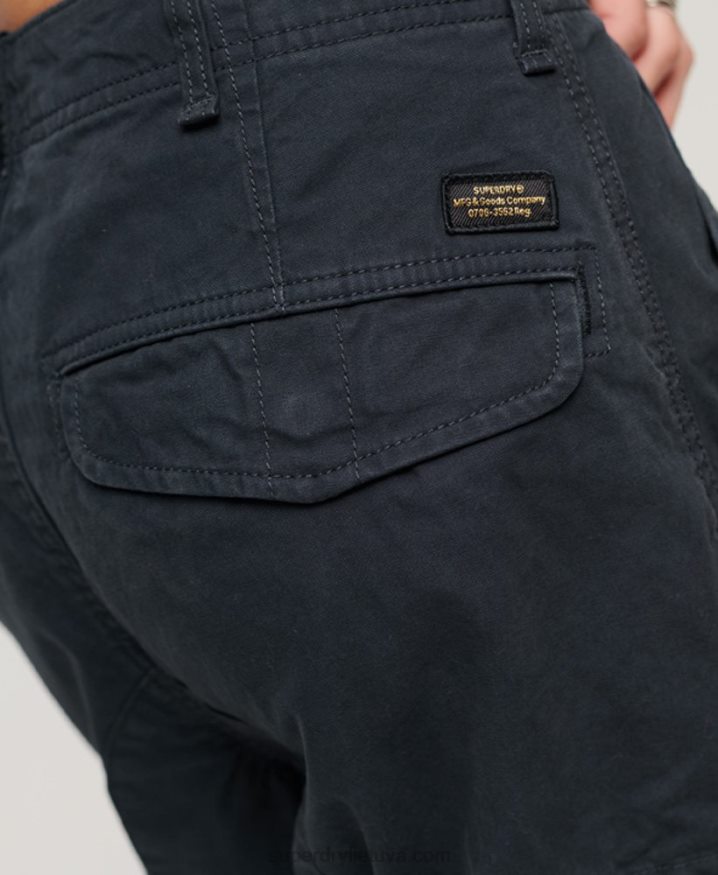 Superdry Organic Cotton Baggy Cargo Pants Navy Women