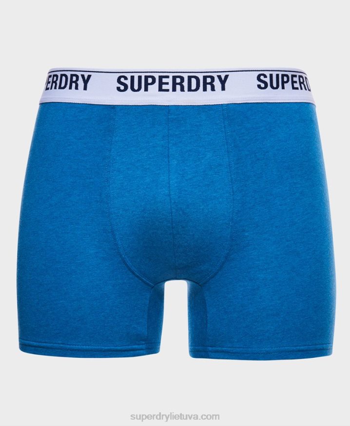 Superdry Organic Cotton Boxer Double Pack Blue Men