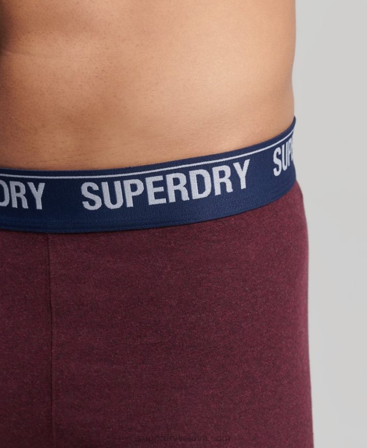 Superdry Organic Cotton Boxer Double Pack Red Men