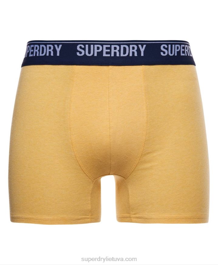 Superdry Organic Cotton Boxer Double Pack Yellow Men