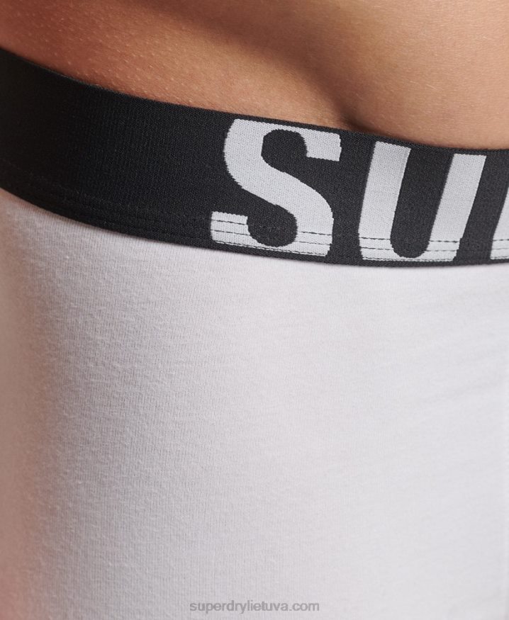 Superdry Organic Cotton Boxer Dual Logo Double Pack Black Men