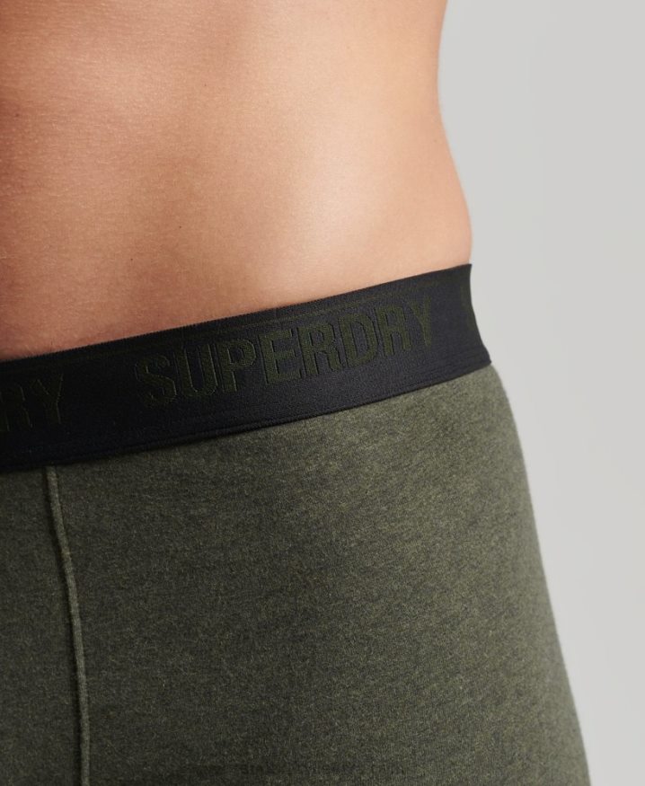 Superdry Organic Cotton Boxer Multi Triple Pack Black Men