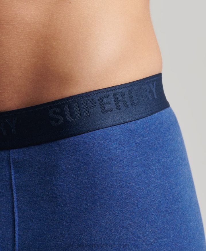 Superdry Organic Cotton Boxer Multi Triple Pack Blue Men