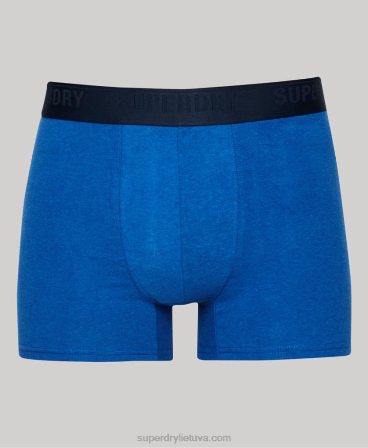 Superdry Organic Cotton Boxer Multi Triple Pack Blue Men