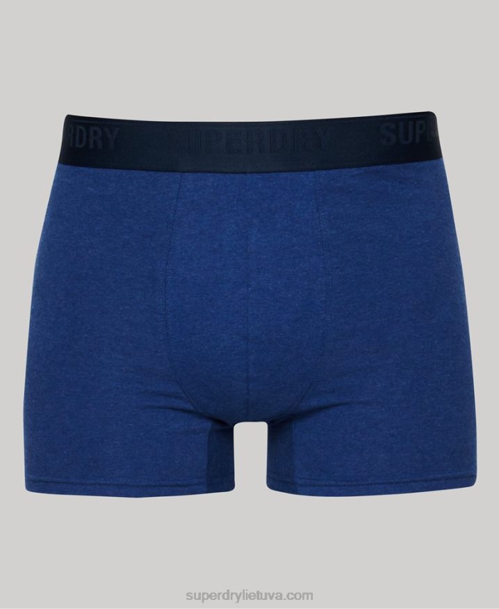 Superdry Organic Cotton Boxer Multi Triple Pack Blue Men