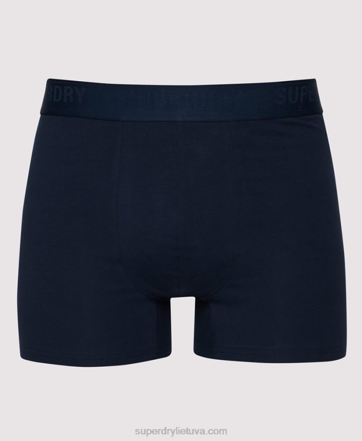 Superdry Organic Cotton Boxer Multi Triple Pack Blue Men