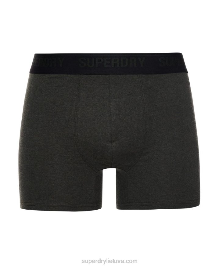 Superdry Organic Cotton Boxers Triple Pack Black Men