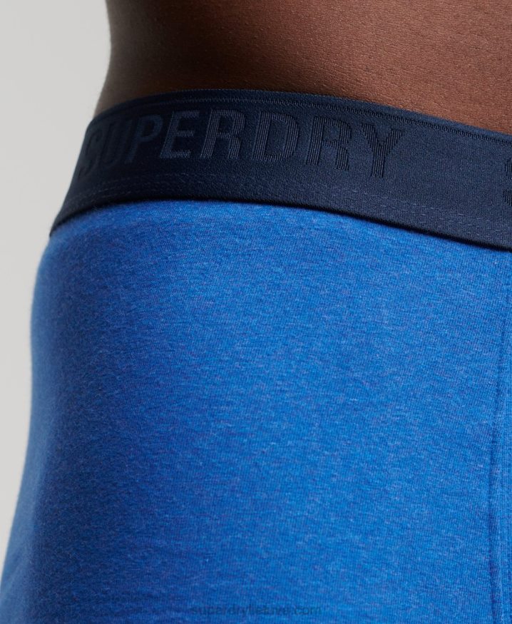 Superdry Organic Cotton Boxers Triple Pack Blue Men