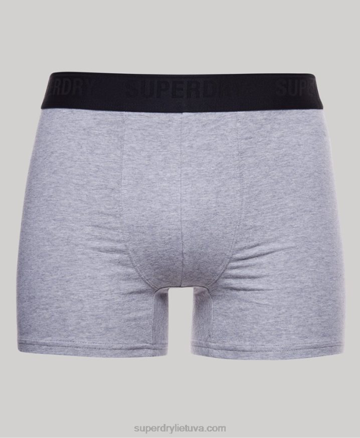 Superdry Organic Cotton Boxers Triple Pack Grey Men