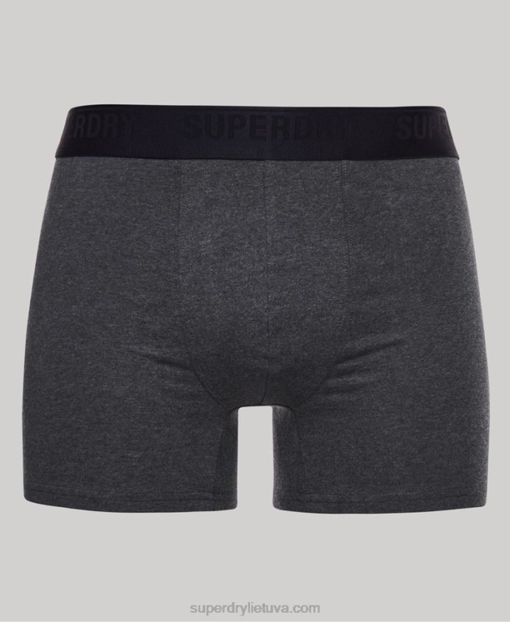 Superdry Organic Cotton Boxers Triple Pack Grey Men