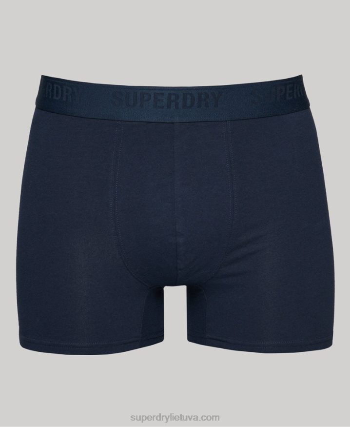 Superdry Organic Cotton Boxers Triple Pack Navy Men