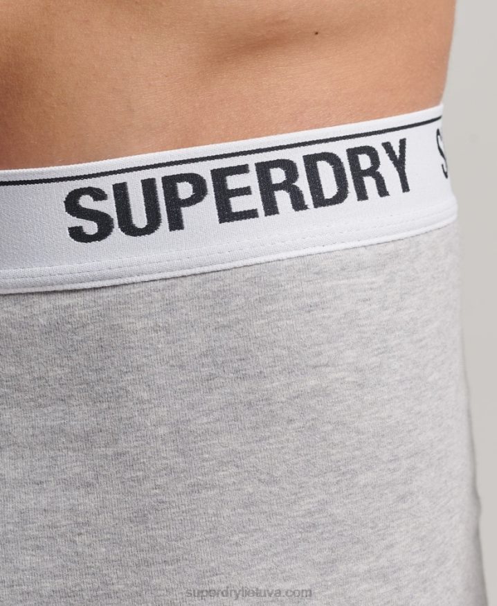 Superdry Organic Cotton Boxers Triple Pack Orange Men