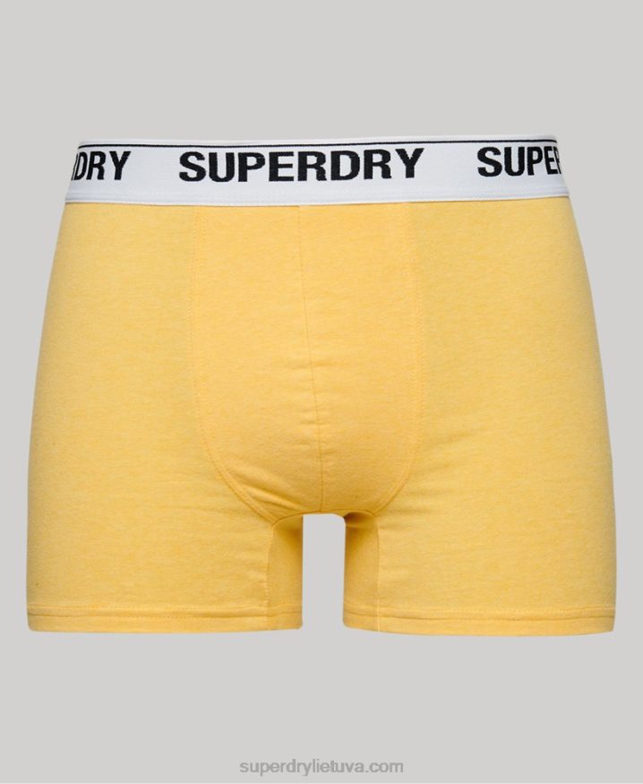 Superdry Organic Cotton Boxers Triple Pack Orange Men