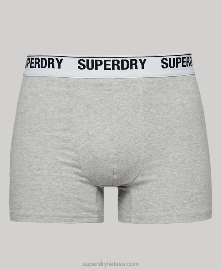 Superdry Organic Cotton Boxers Triple Pack Orange Men