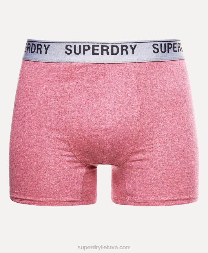 Superdry Organic Cotton Boxers Triple Pack Red Men