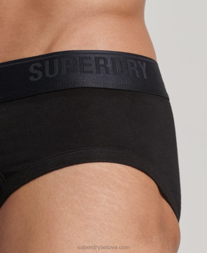 Superdry Organic Cotton Brief Triple Pack Black Men