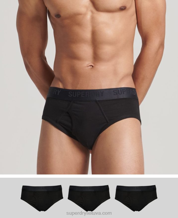 Superdry Organic Cotton Brief Triple Pack Black Men