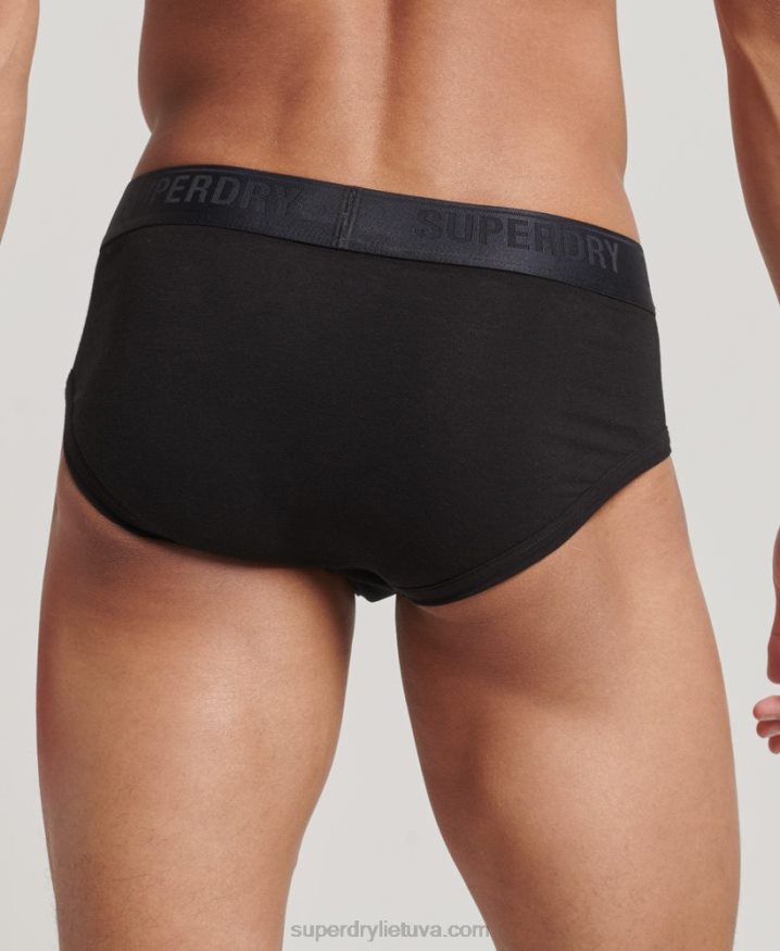 Superdry Organic Cotton Brief Triple Pack Black Men