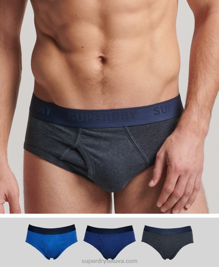 Superdry Organic Cotton Brief Triple Pack Blue Men