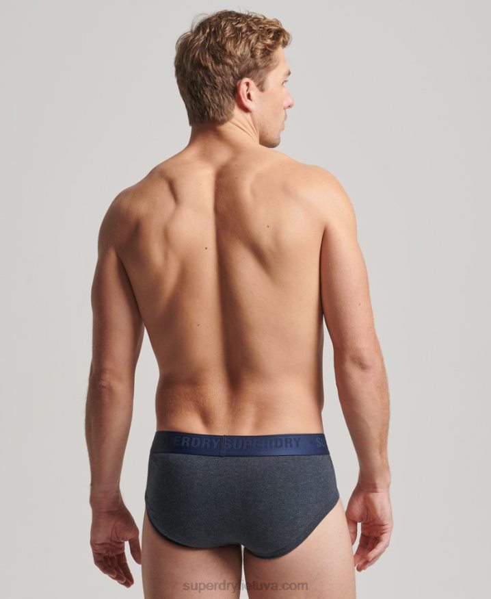 Superdry Organic Cotton Brief Triple Pack Blue Men