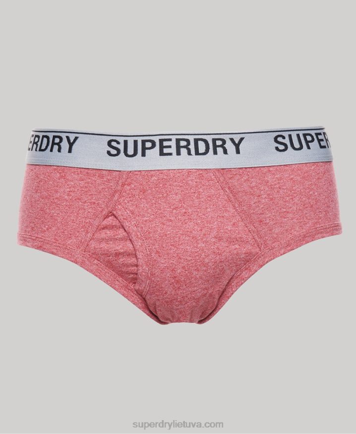 Superdry Organic Cotton Brief Triple Pack Red Men