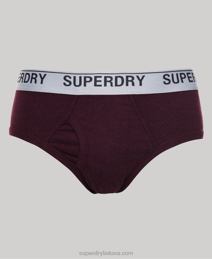 Superdry Organic Cotton Brief Triple Pack Red Men