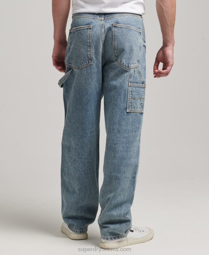 Superdry Organic Cotton Carpenter Jeans Light Blue Men