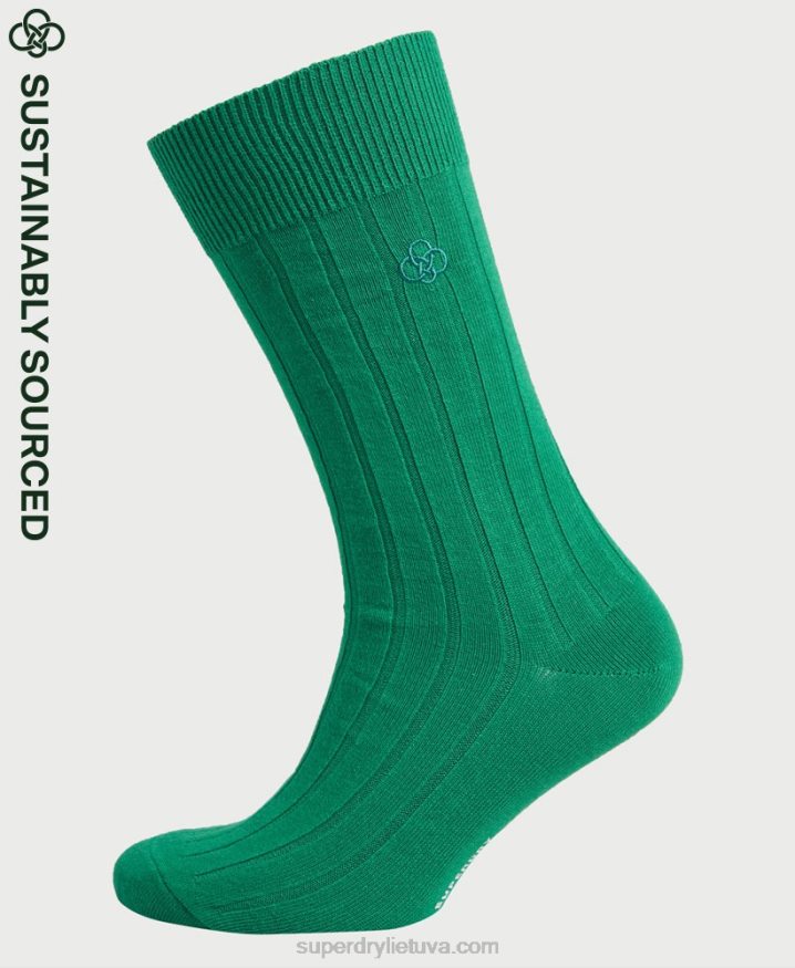 Superdry Organic Cotton Casual Rib Socks Green Men