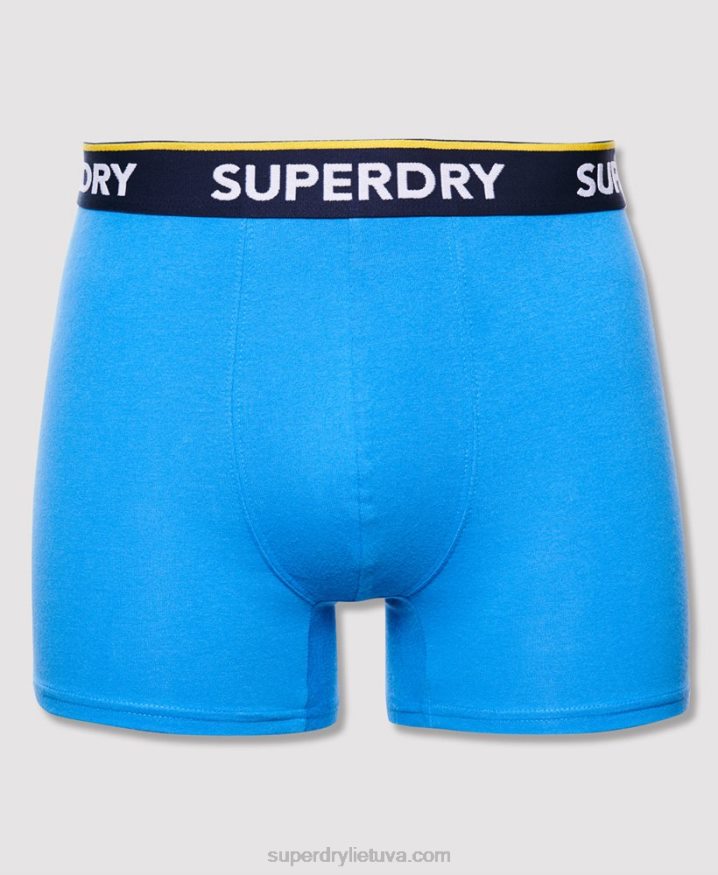 Superdry Organic Cotton Classic Boxer Double Pack Blue Men