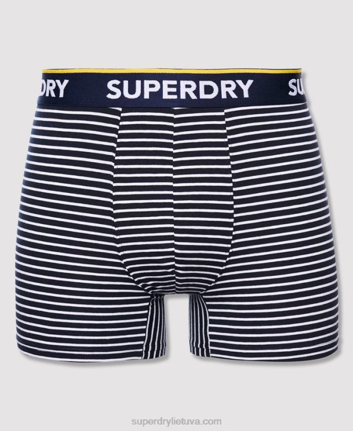 Superdry Organic Cotton Classic Boxer Double Pack Blue Men