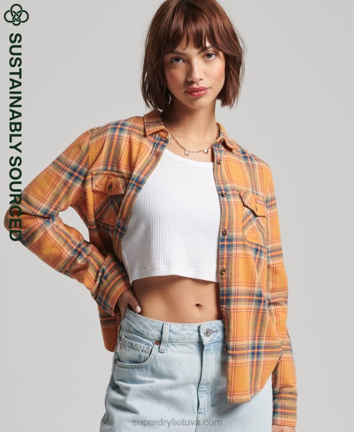 Superdry Organic Cotton Classic Lumberjack Shirt Yellow Women