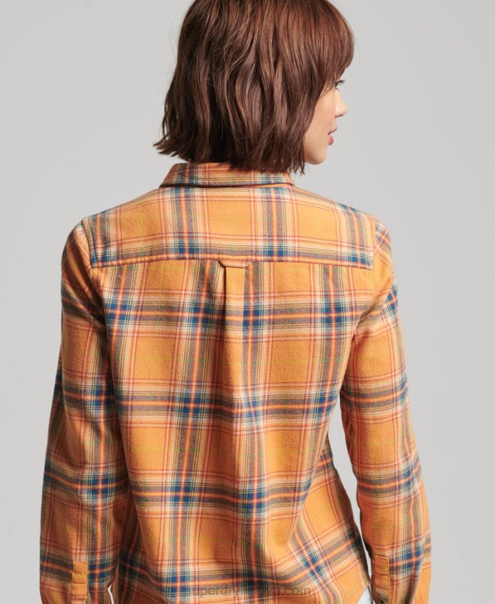 Superdry Organic Cotton Classic Lumberjack Shirt Yellow Women