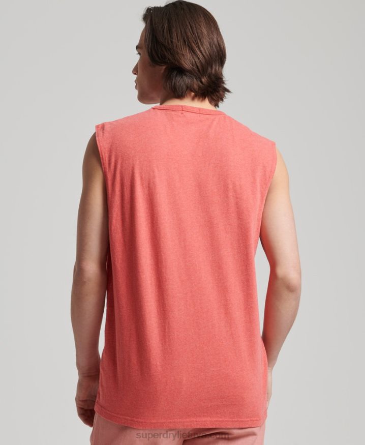 Superdry Organic Cotton Classic Tank Top Pink Men