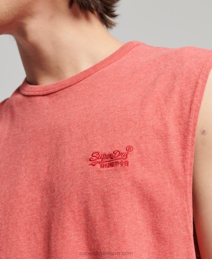 Superdry Organic Cotton Classic Tank Top Pink Men