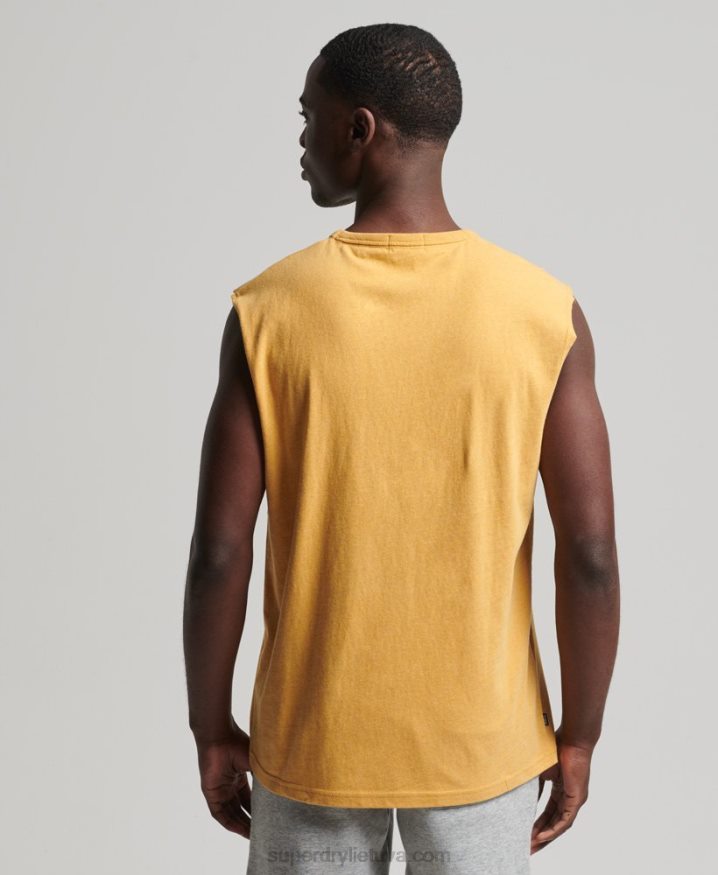 Superdry Organic Cotton Classic Tank Top Yellow Men